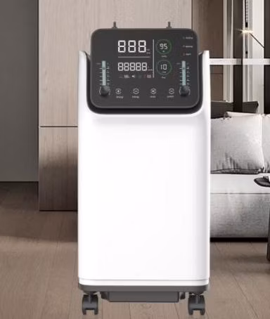 Медицинский концентратор кислорода объемом 5 литров с высокой чистотой 93%, сигнализацией низкой чистоты, распылителем
